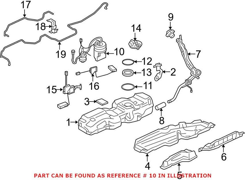 Electric Fuel Pump Genuine Land Rover WGS500012